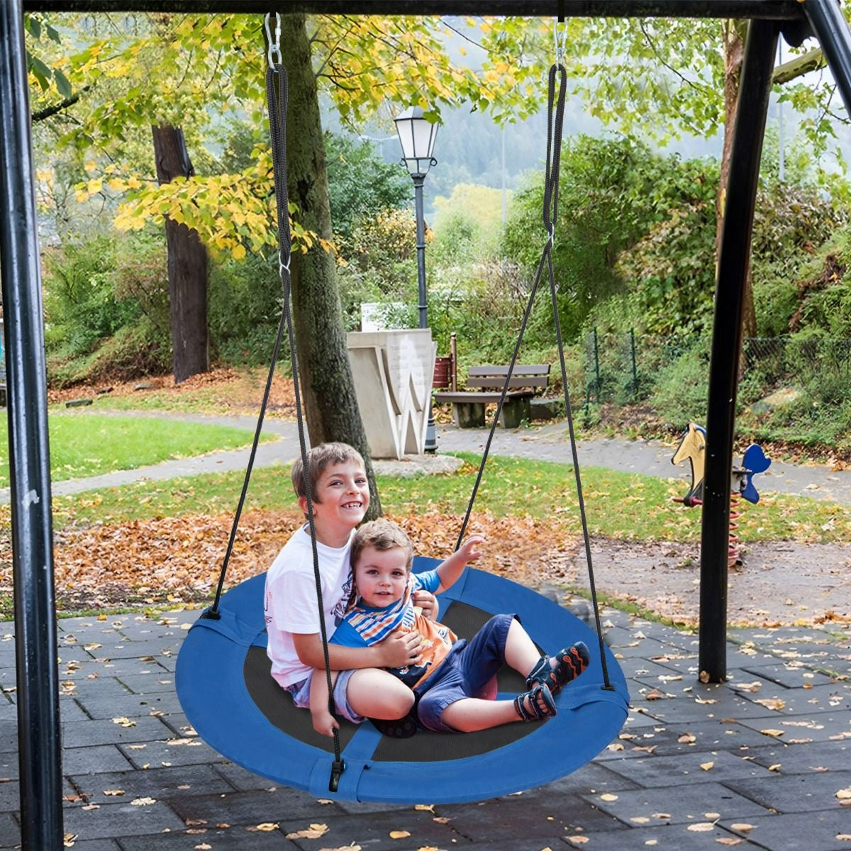 Indoor and Outdoor Flying Swing with Adjustable Hanging Ropes for Kids