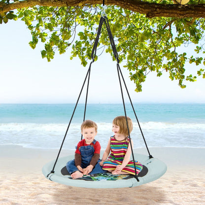 Indoor and Outdoor Flying Swing with Adjustable Hanging Ropes for Kids
