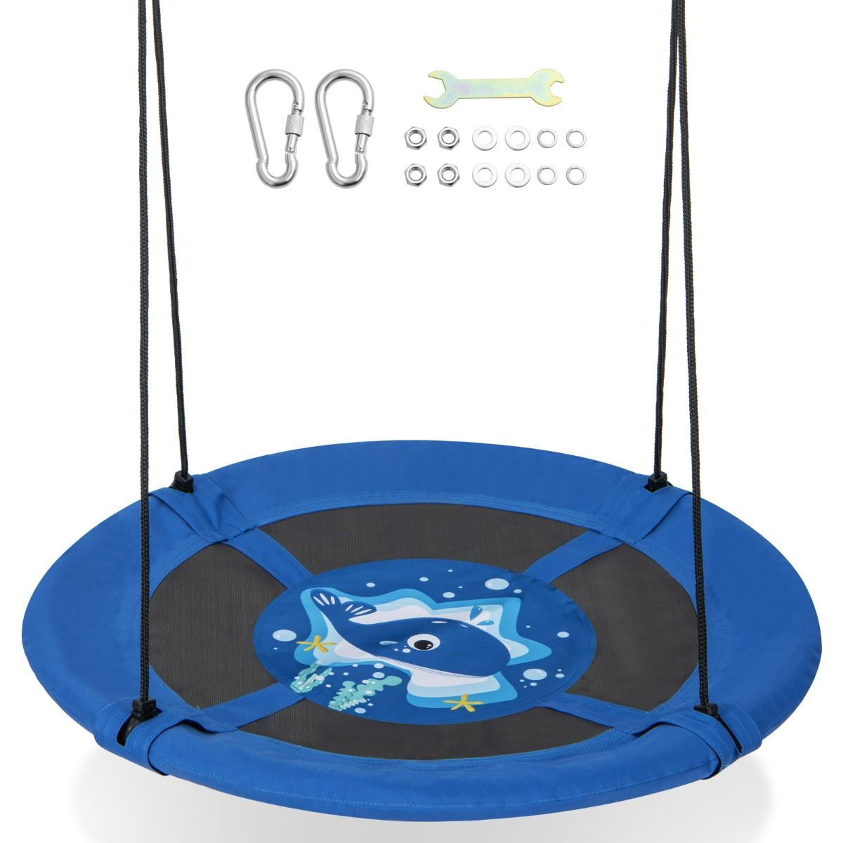 Indoor and Outdoor Flying Swing with Adjustable Hanging Ropes for Kids