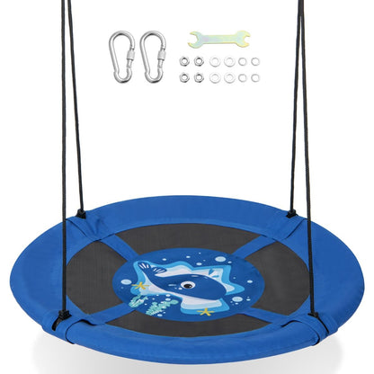 Indoor and Outdoor Flying Swing with Adjustable Hanging Ropes for Kids