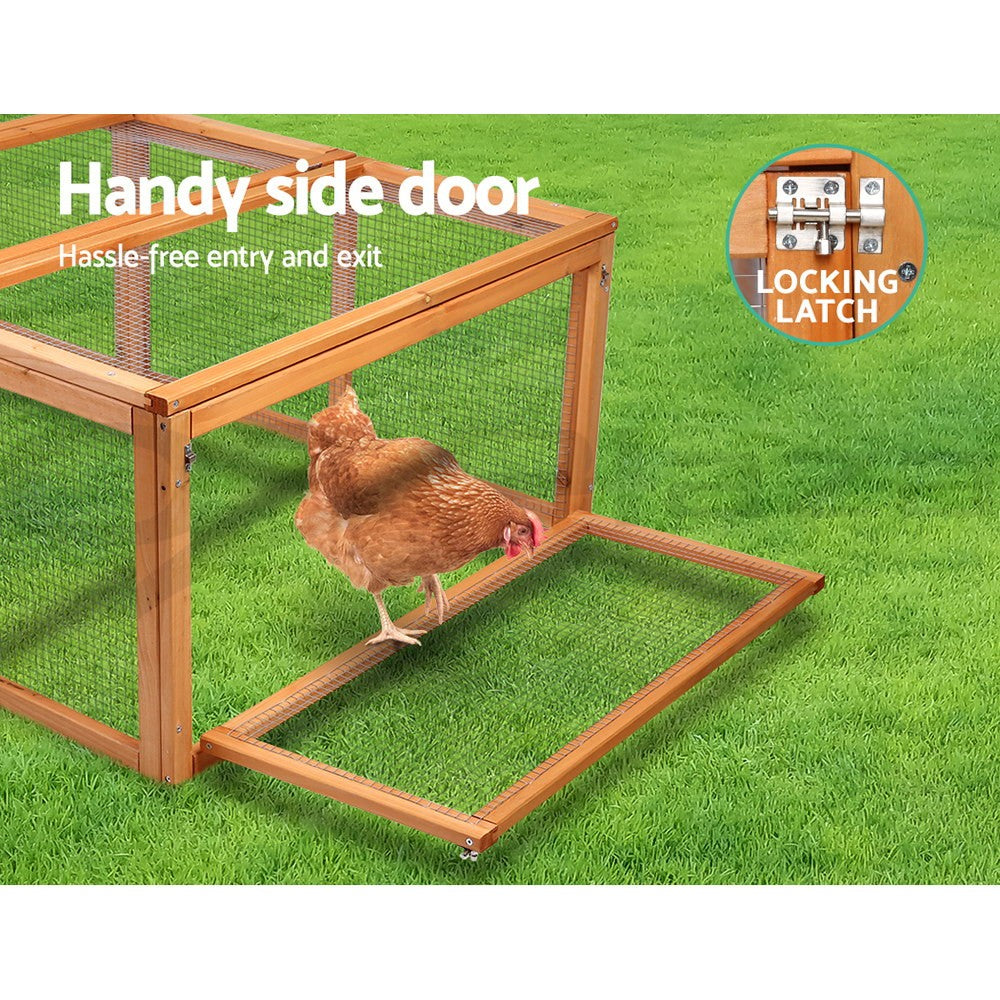 I.Pet Chicken Coop Rabbit Hutch Extra Large Wooden Chicken House Run XL Hen Cage