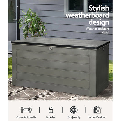 Gardeon Outdoor Storage Box Container Lockable Indoor Toy Tools Shed Garden