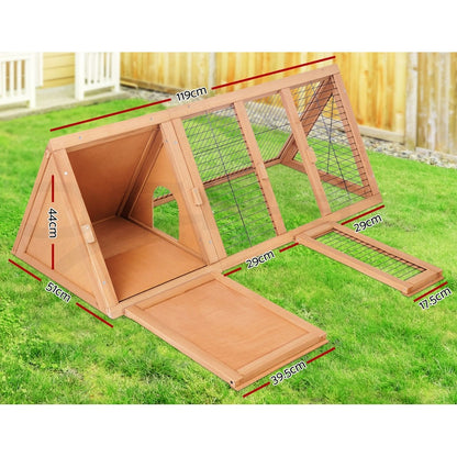 I.Pet Rabbit Hutch Chicken Coop Large Run Wooden Pet Cage Houses Outdoor Coops