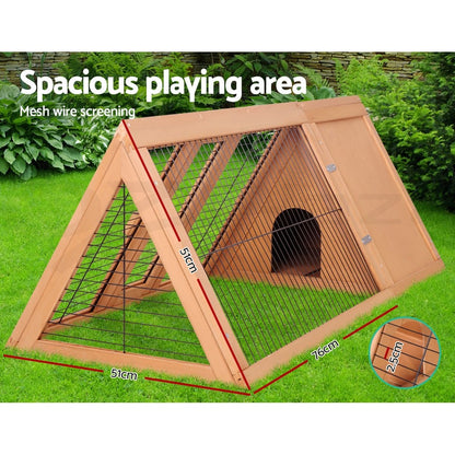 I.Pet Rabbit Hutch Chicken Coop Large Run Wooden Pet Cage Houses Outdoor Coops