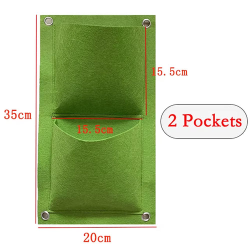 9/18/36/64 Pockets Green Grow Bags Planter Vertical Garden Vegetable Living Garden Bag Seedling Wall Hanging Plant Growing Bags