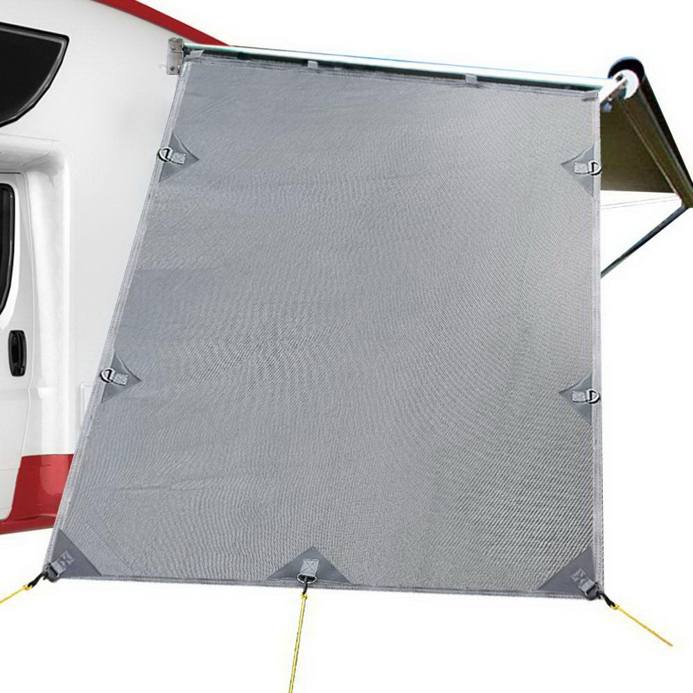 Caravan Privacy Screens Roll Out Awning 1.95 X 2.2M Sun Shade End Wall Side Grey