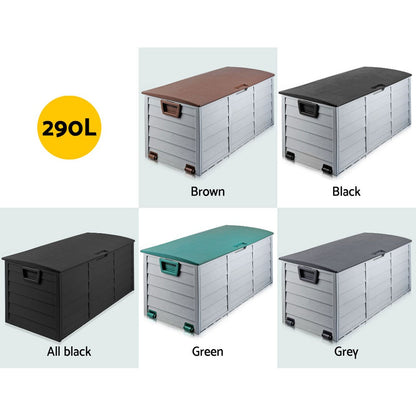 Gardeon Outdoor Storage Box Container Lockable Indoor Toy Tools Shed Garden