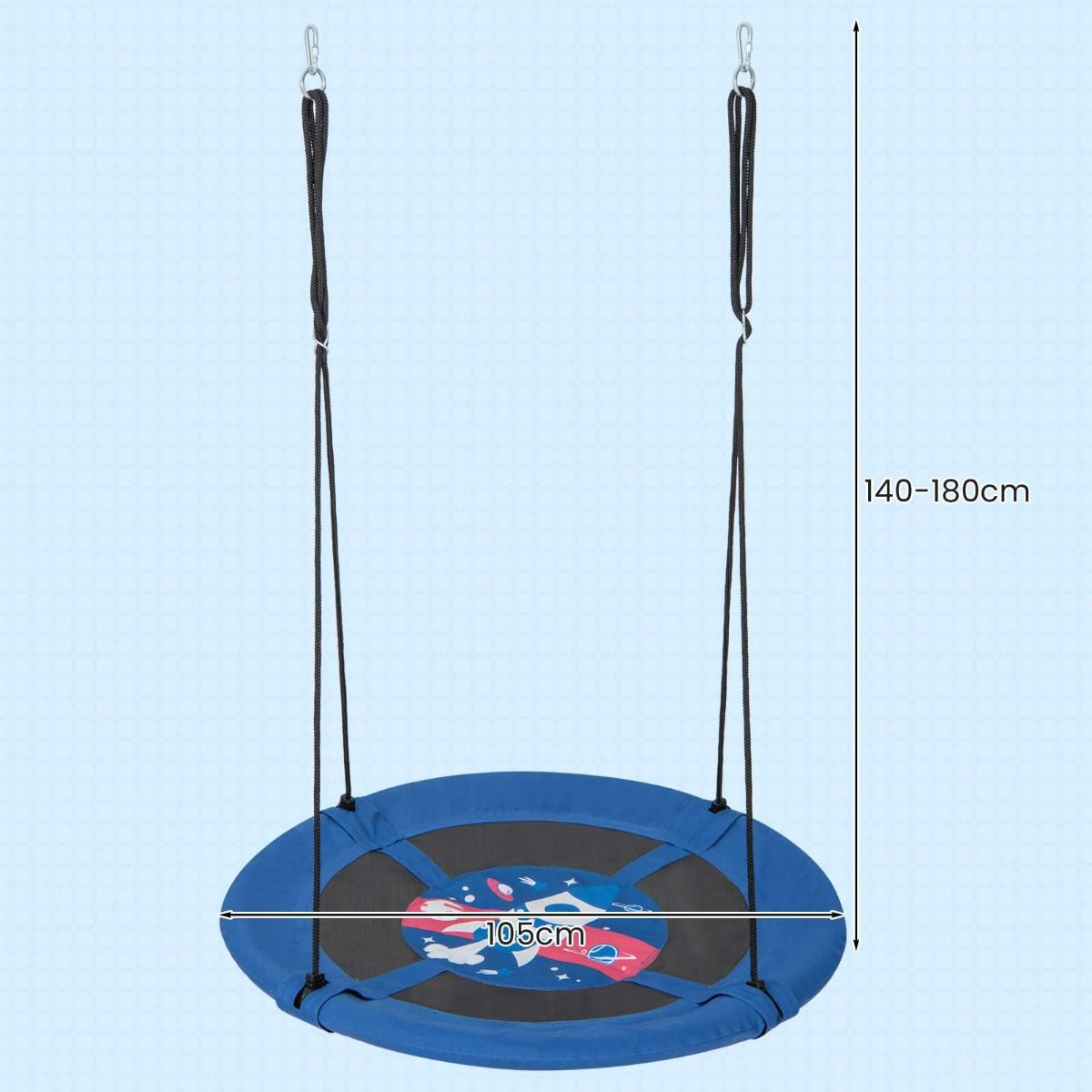 Indoor and Outdoor Flying Swing with Adjustable Hanging Ropes for Kids