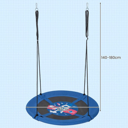 Indoor and Outdoor Flying Swing with Adjustable Hanging Ropes for Kids